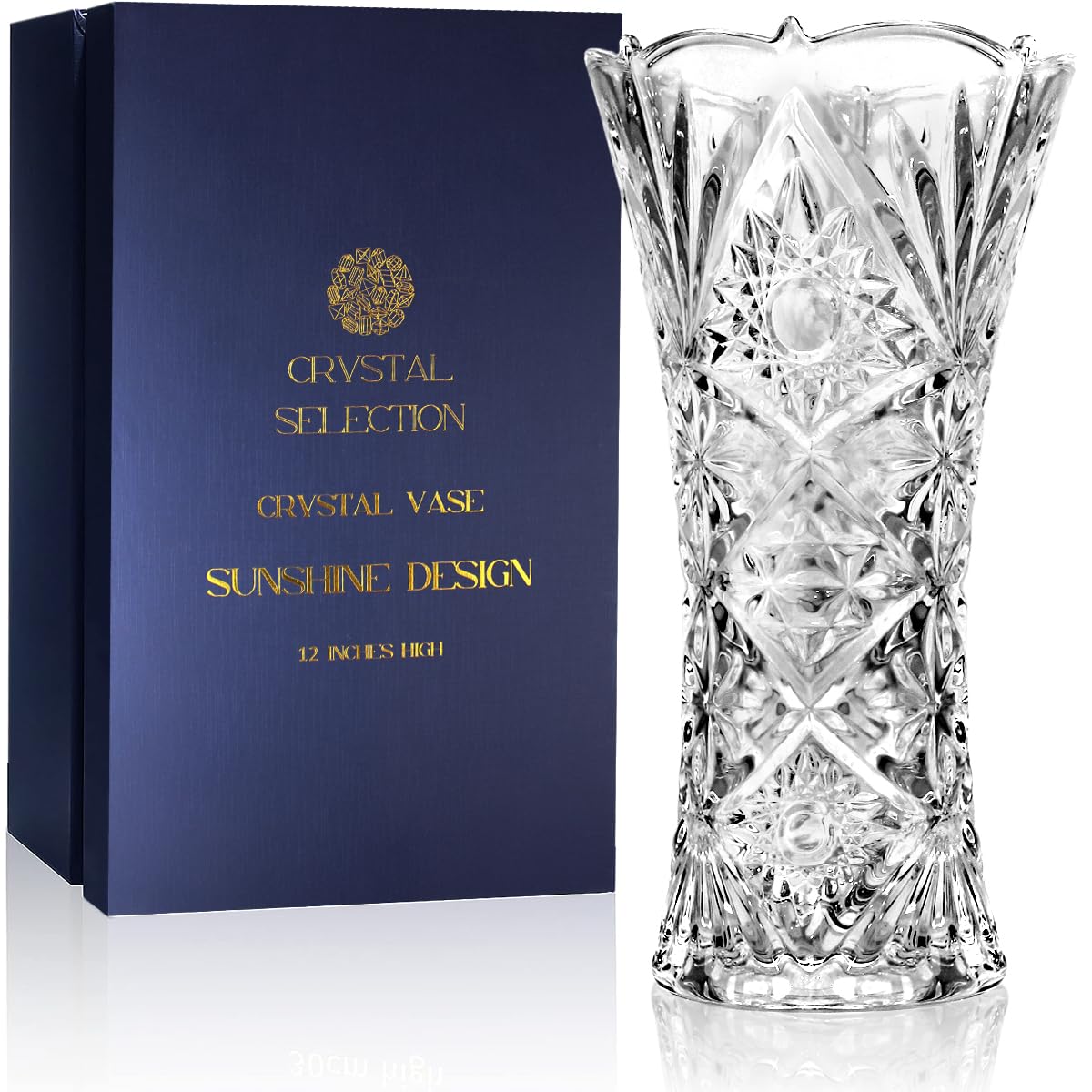 Amazon.com: CS Crystal Vase 12-inch high, Sunshine Design, for